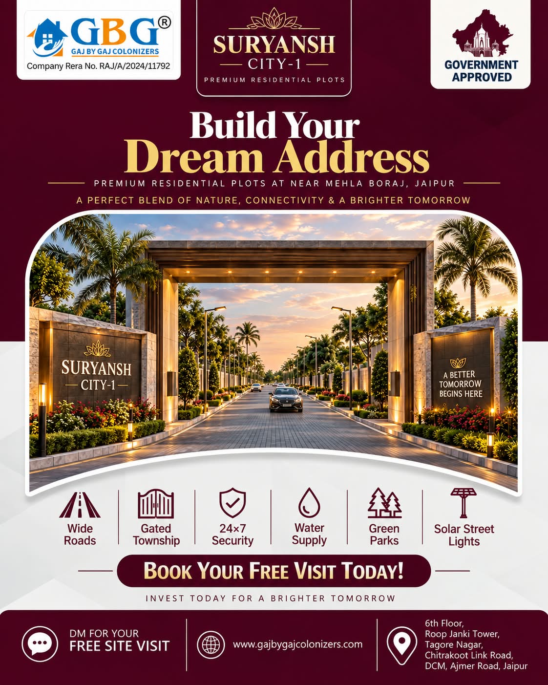615 Sq-yrd Commercial Land for Sale in Boraj, Jaipur